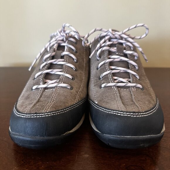 LL Bean Suede Shoe Sneaker 277619 Brown/Pink Lace Up Walking Casual Womens Sz 8 - Picture 3 of 15